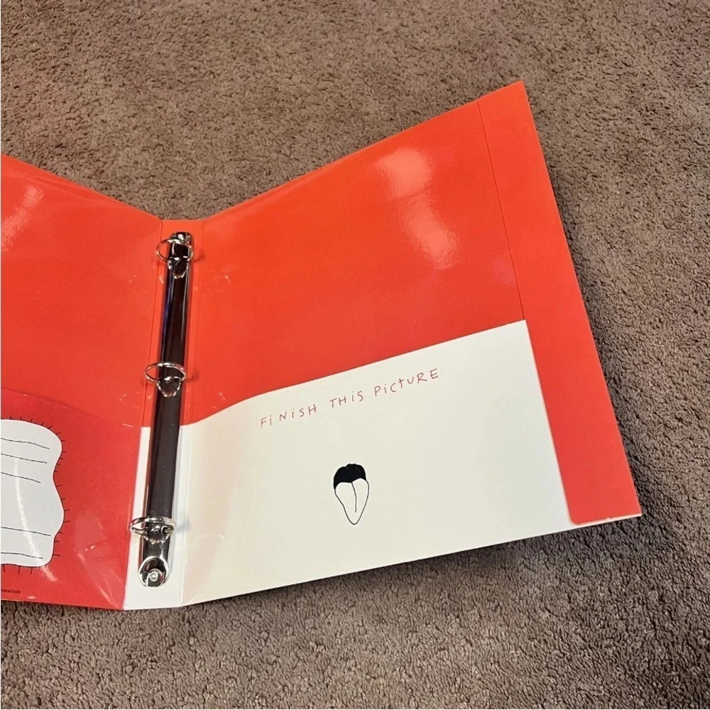 90s VTG Yikes! Red Binder NOS